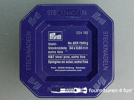 Prym kopspelden staal - 0.60x34mm - extra fijn - 500 gram - 024192 