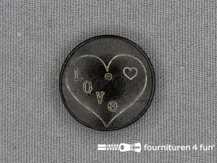 Houten knoop 20mm Love