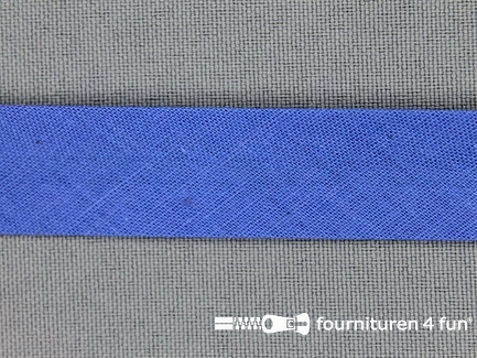 Rol 25 meter katoenen biasband - 18mm - licht jeans blauw