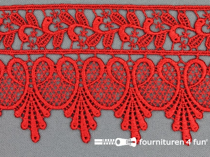 Nylon broderie 75mm rood