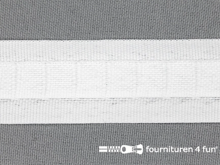 Plooiband - 25mm - wit