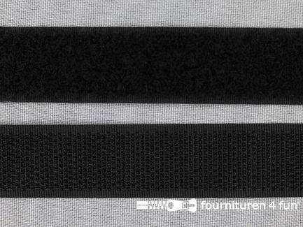 Rol 25 meter klittenband - 30mm - zwart