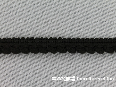 Bolletjesband - 10mm - zwart