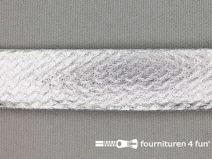 Metallic biasband 20mm zilver