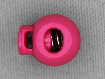Koord stopper 22mm bal fuchsia roze