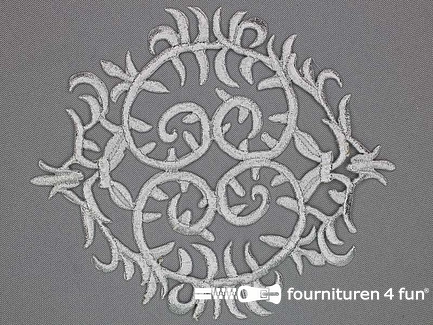 Barok applicatie 143x125mm zilver