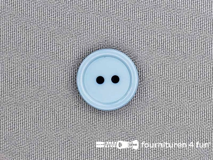 Kunststof knoop 18mm licht jeans blauw