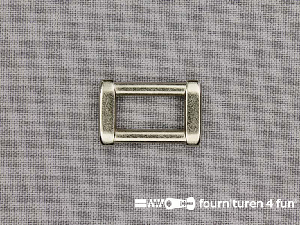 Luxe schuifpassant 16mm zilver 