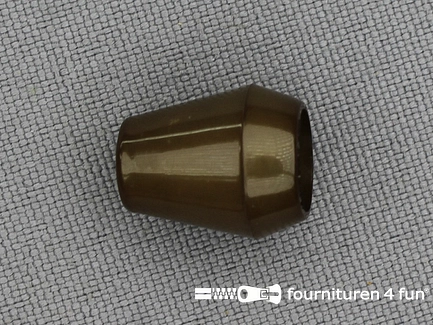 Koorduiteinde - kunststof - 12x14mm - olijf bruin