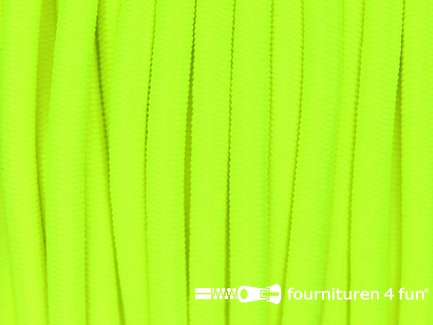 Rol 50 meter elastisch koord 3mm neon geel