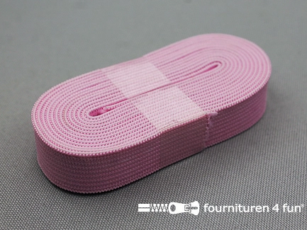 Bosje 2 meter gekleurd soepel elastiek - 15mm - roze