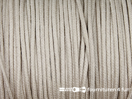 Katoen wax-look koord 1,5mm beige