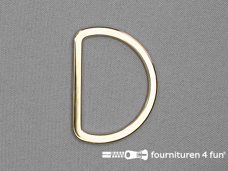 Platte D-ring - 40mm - goud