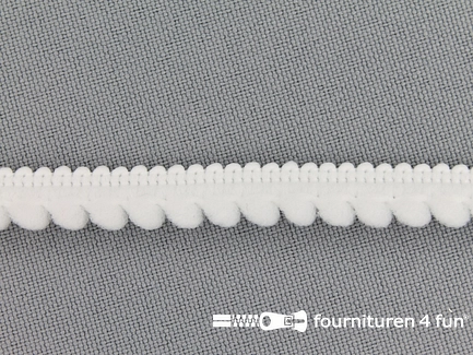 Bolletjesband - 10mm - wit