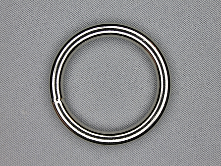 Stalen ring 35mm vernikkeld