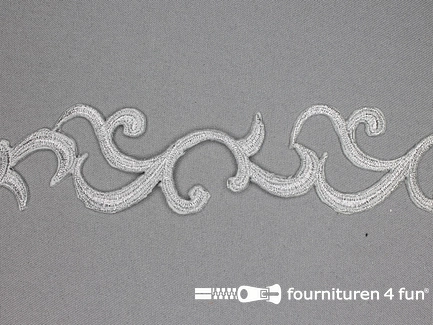 Barok applicatie 45mm zilver - per meter