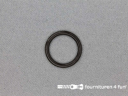 10 Stuks kunststof ring 15mm donker bruin
