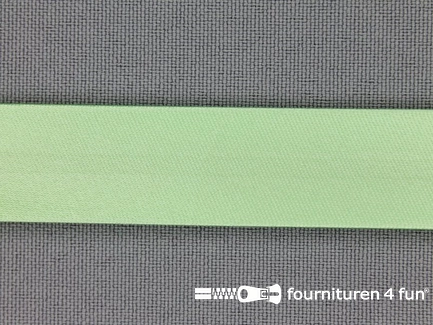 Rol 25 meter satijnen biasband 18mm pistache groen