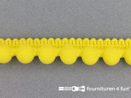 Bolletjesband - 15mm - fel geel