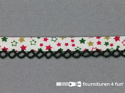 Deco biasband print 12mm kerst