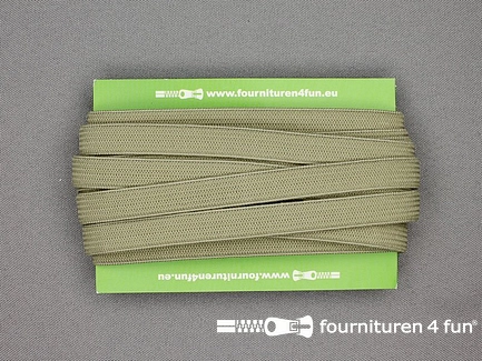 Gekleurd soepel elastiek - per 4 meter - 10mm - donker beige
