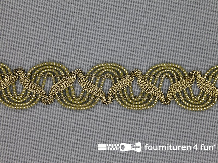 COUPON 11,5 meter Antique goud band 15mm
