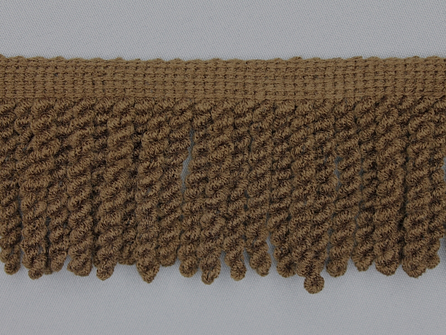 Elastische franje 55mm donker bruin