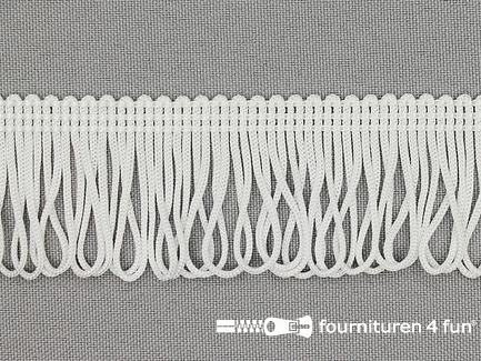 COUPON 8 meter Charleston franje - 33mm - wit - B-KEUZE