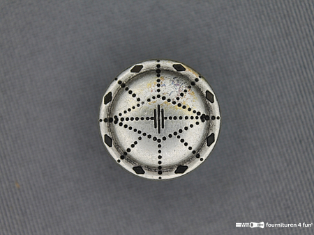 Zilveren knoop 18mm as