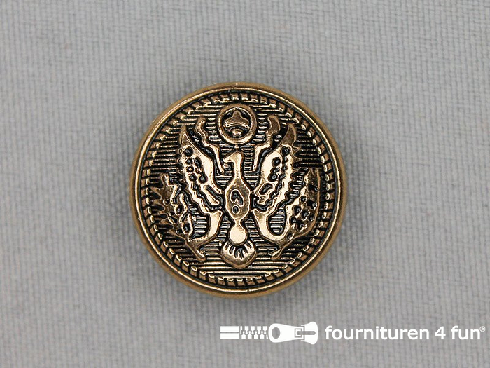Mode metalen knopen Ronde gouden knopen voor kleding Versieringen voor kleding Handleiding DIY naaibenodigdheden en accessoires Decoratieve jas Knoop-Goud, 15mm-10st