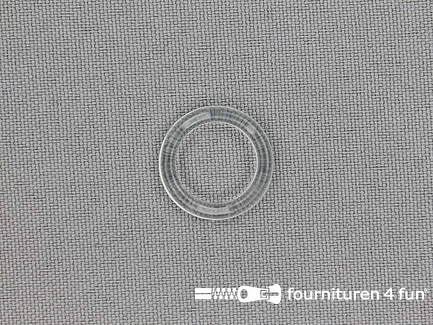 10 Stuks kunststof ring - 12mm - transparant - dik