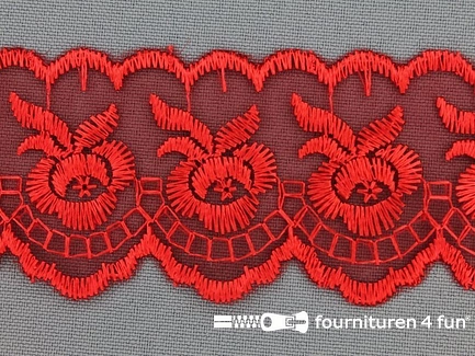 COUPON 2,65 meter Nylon kant 42mm rood