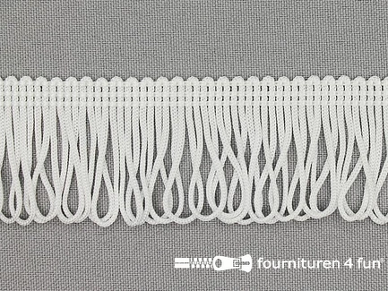 COUPON 8 meter Charleston franje - 33mm - wit - B-KEUZE
