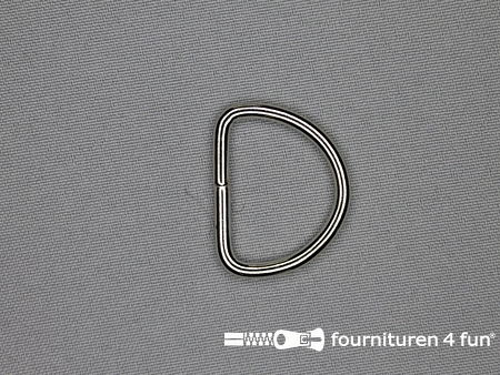 D-ring - heavy duty / extra sterk - 30mm - vernikkeld