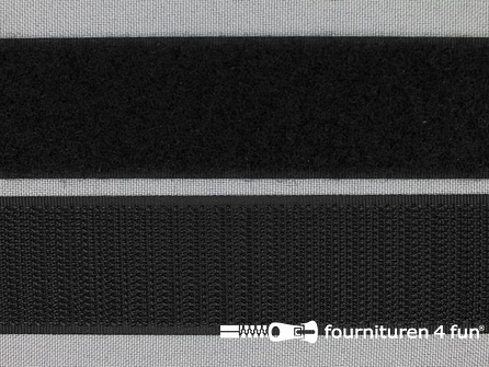 Rol 25 meter klittenband 40mm zwart