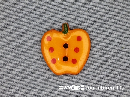 Kinder knoop 21x22mm appel - oranje