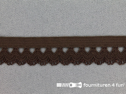 Elastisch kant - 16mm - donker bruin