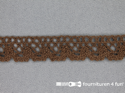 COUPON 8 meter Ibiza broderie 16mm licht bruin