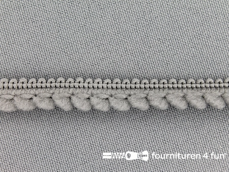 Bolletjesband - 10mm - grijs