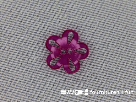 Bloemen knoop 15mm fuchsia