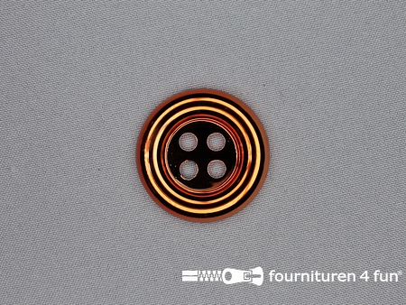 Clownsknoop - metallic - 38mm - koper oranje goud