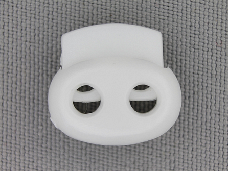 Koord stopper 18mm/20mm dubbel wit
