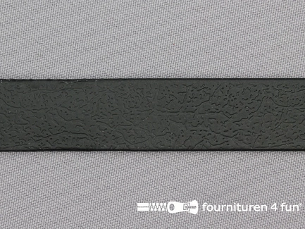 TPU-band met leren reliëf - zwart - 20mm