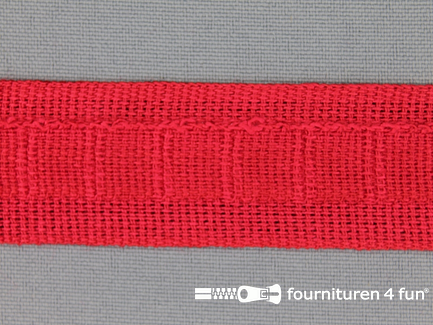 COUPON 13,7 (2 stukken, 11,2 + 2,5 meter) Plooiband - 25mm - rood