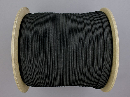 100 Meter rol elastiek 6mm zwart