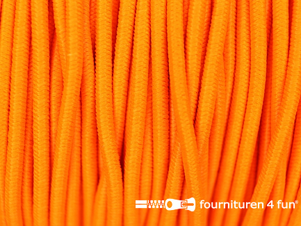 COUPON 2 meter Elastisch koord 2mm neon oranje