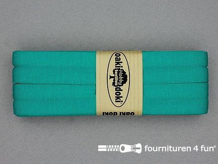 Oaki Doki Tricot biaisband - 20mm x 3 meter - turquoise blauw (123)