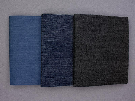 Reparatiedoeken set 3 stuks jeans blauw / zwart