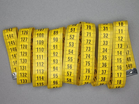 10 stuks Centimeter - 150cm - geel / zwart