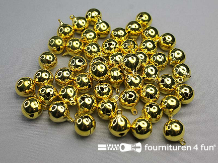 Belletjes 15mm - goud - 50 stuks